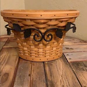 Longaberger Wrought Iron Wall Vase & Basket